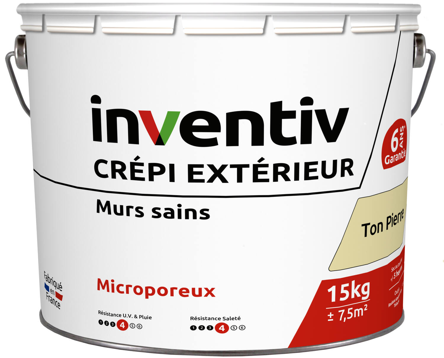 Crépi extérieur ton pierre 15kg - INVENTIV