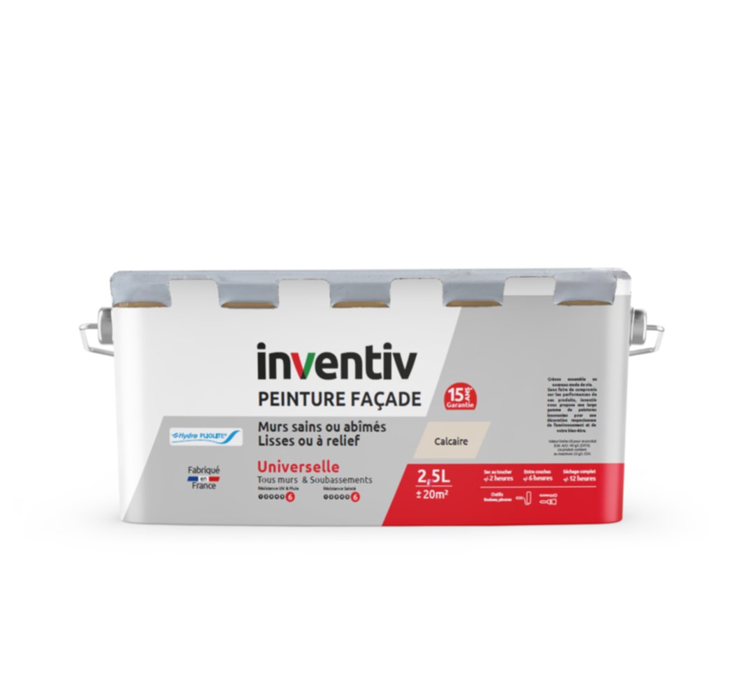 Peinture façade à base de résine Hydro Pliolite® calcaire 2,5L - INVENTIV