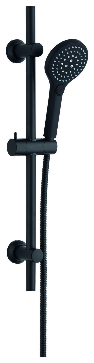 Trio Noa noir mat 3 jets 1,5m PVC - INVENTIV