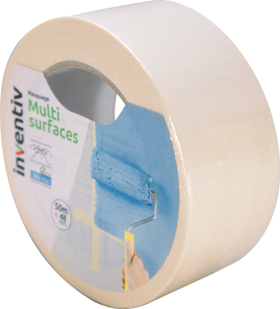 Ruban de masquage Multisurfaces 50mx48mm - INVENTIV