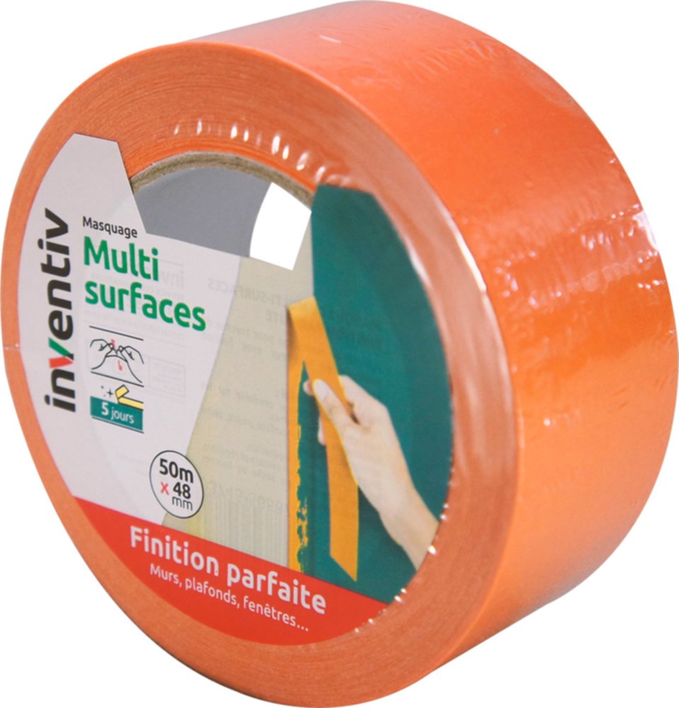 Ruban de masquage Multisurfaces Finition parfaites 50mx48mm - INVENTIV