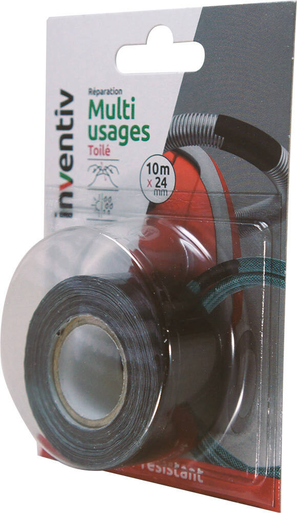 Ruban de réparation noir 10mx24mm - INVENTIV