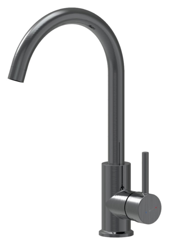 Mitigeur d'évier Col Cygne Suez Gun métal - INVENTIV