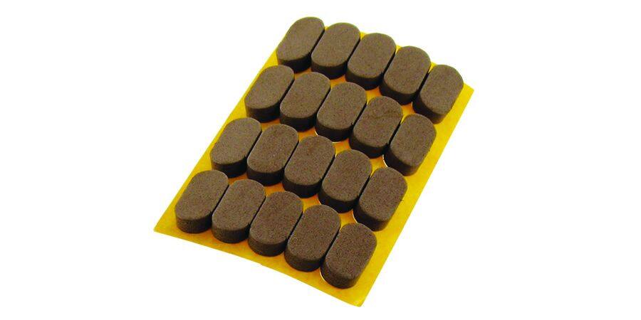 Set de 20 butées anti-bruit 8 x 16 mm marron - INVENTIV