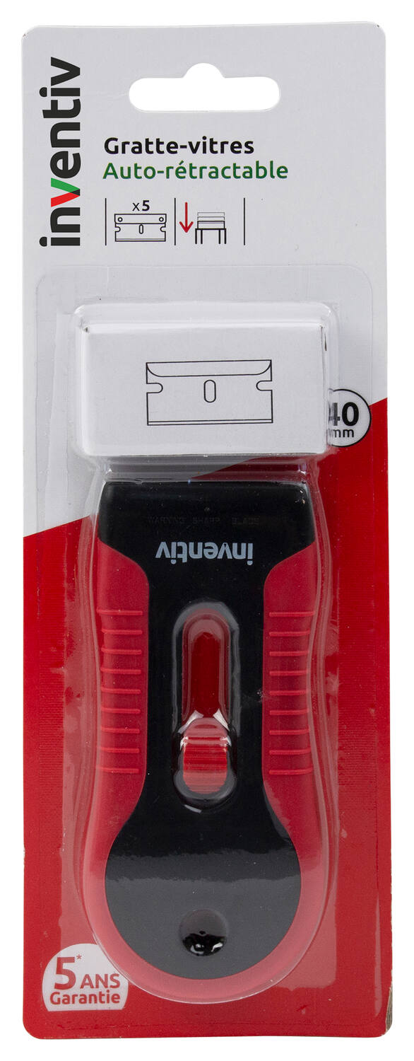 Gratte-vitre à lame rétractable - INVENTIV