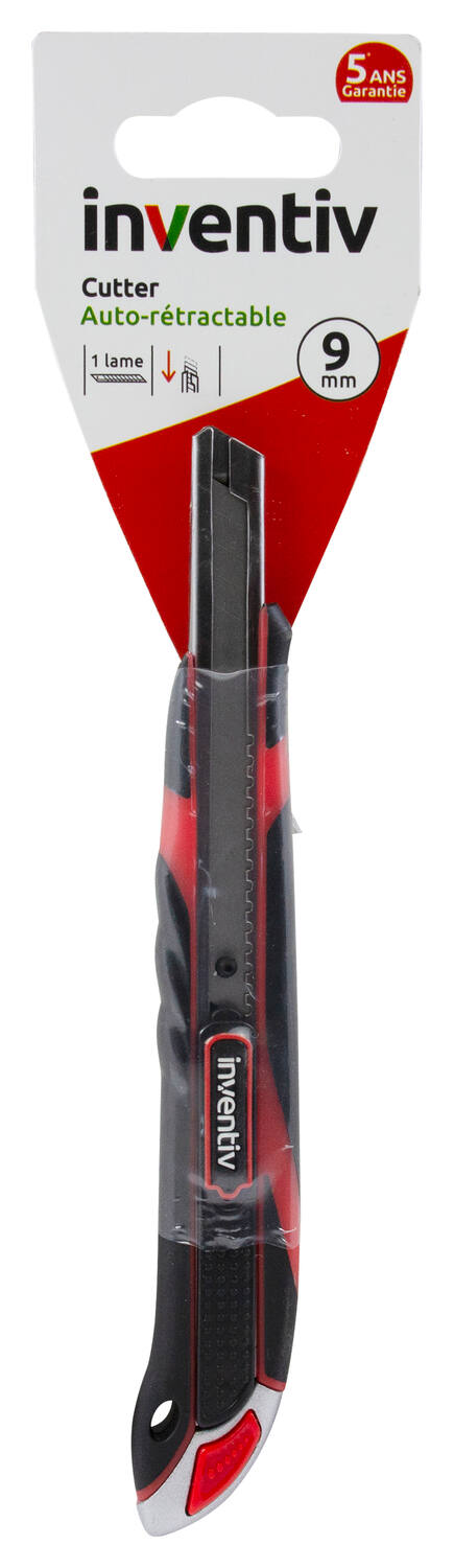 Cutter auto-rétractable 9 mm - INVENTIV
