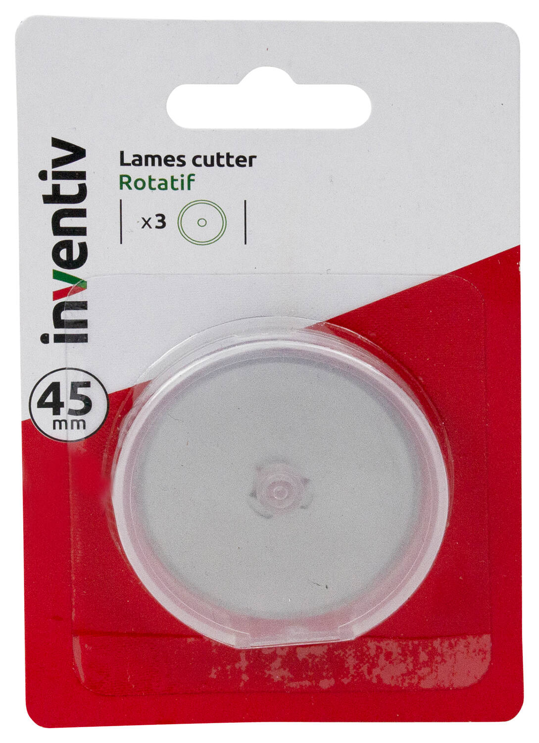3 lames rondes pour cutter rotatif - INVENTIV