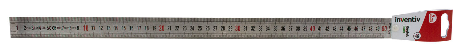 Reglet en acier inoxydable 50 cm - INVENTIV