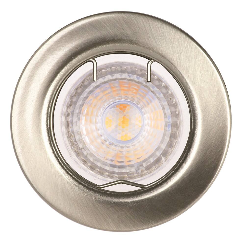 Spot LED à encastrer Fixe 4,6W 350lm 2700K nickel brossé - INVENTIV