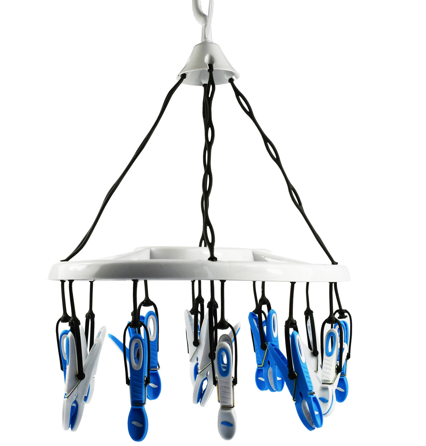 Tourniquet à suspendre avec 16 pinces à linge anti-marque - INVENTIV