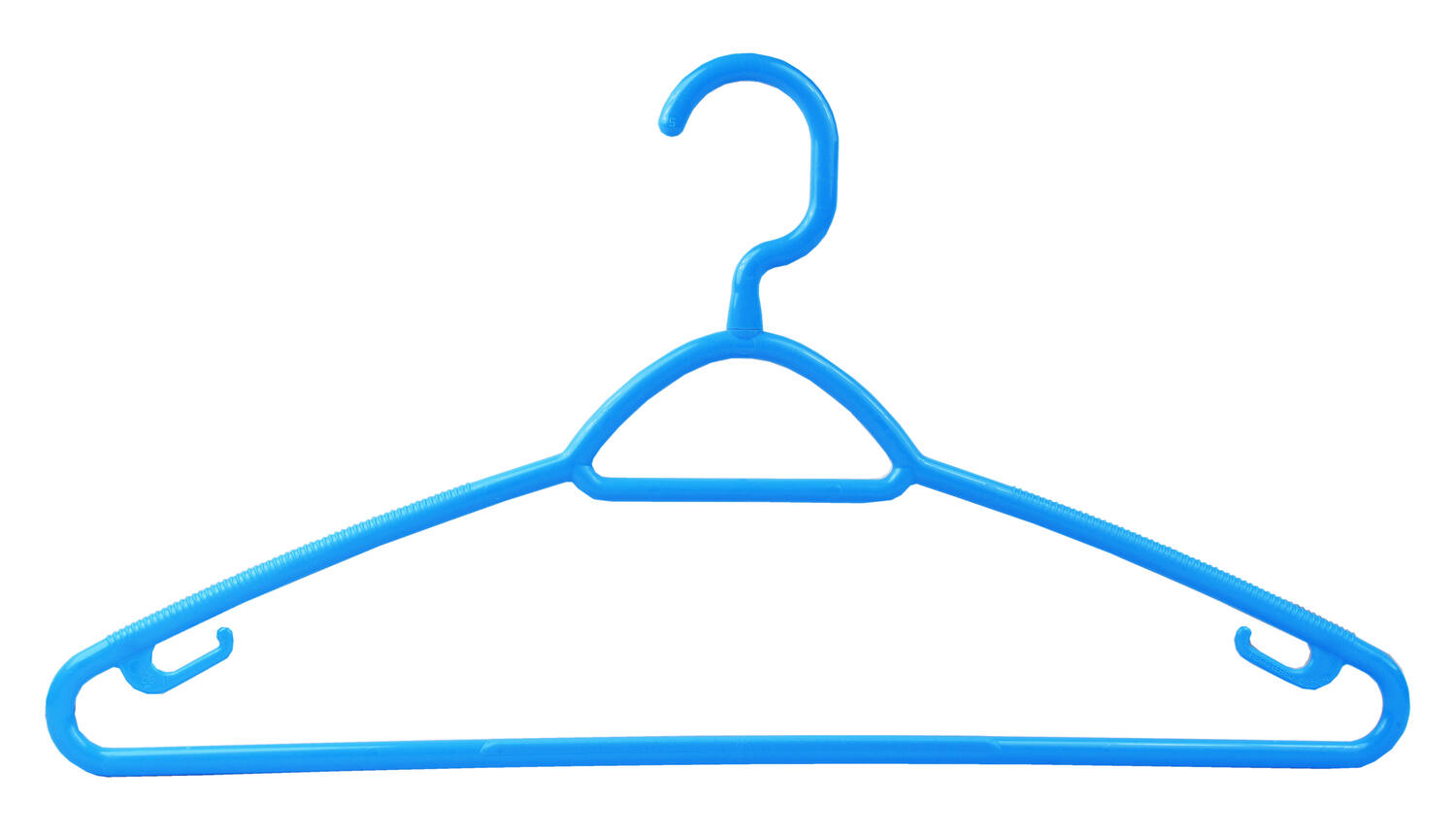 6 cintres crochet tournant blanc ou bleu  - INVENTIV