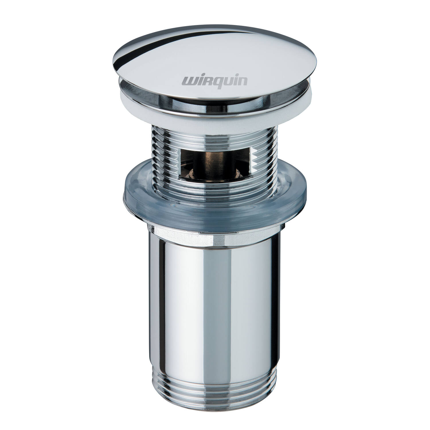 Bonde laiton design Quick-clac avec trop plein et corps de bonde long - INVENTIV