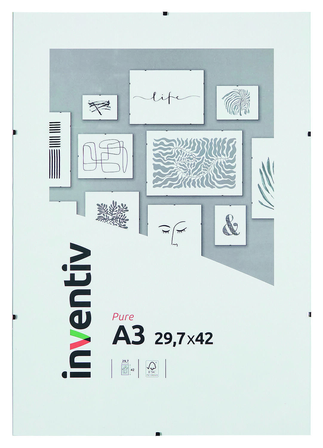 Cadre sous-verre 29,7x42cm - INVENTIV