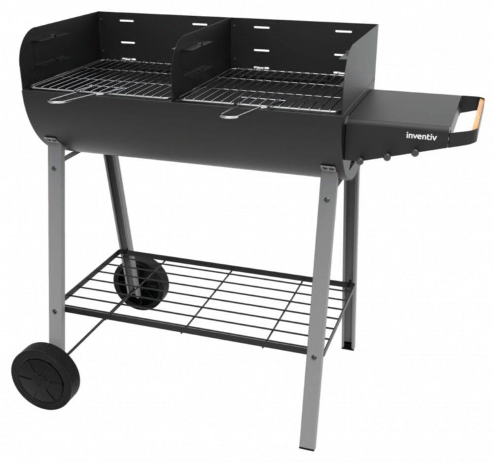 Barbecue charbon de bois sur chariot Sphène 72x37cm - INVENTIV