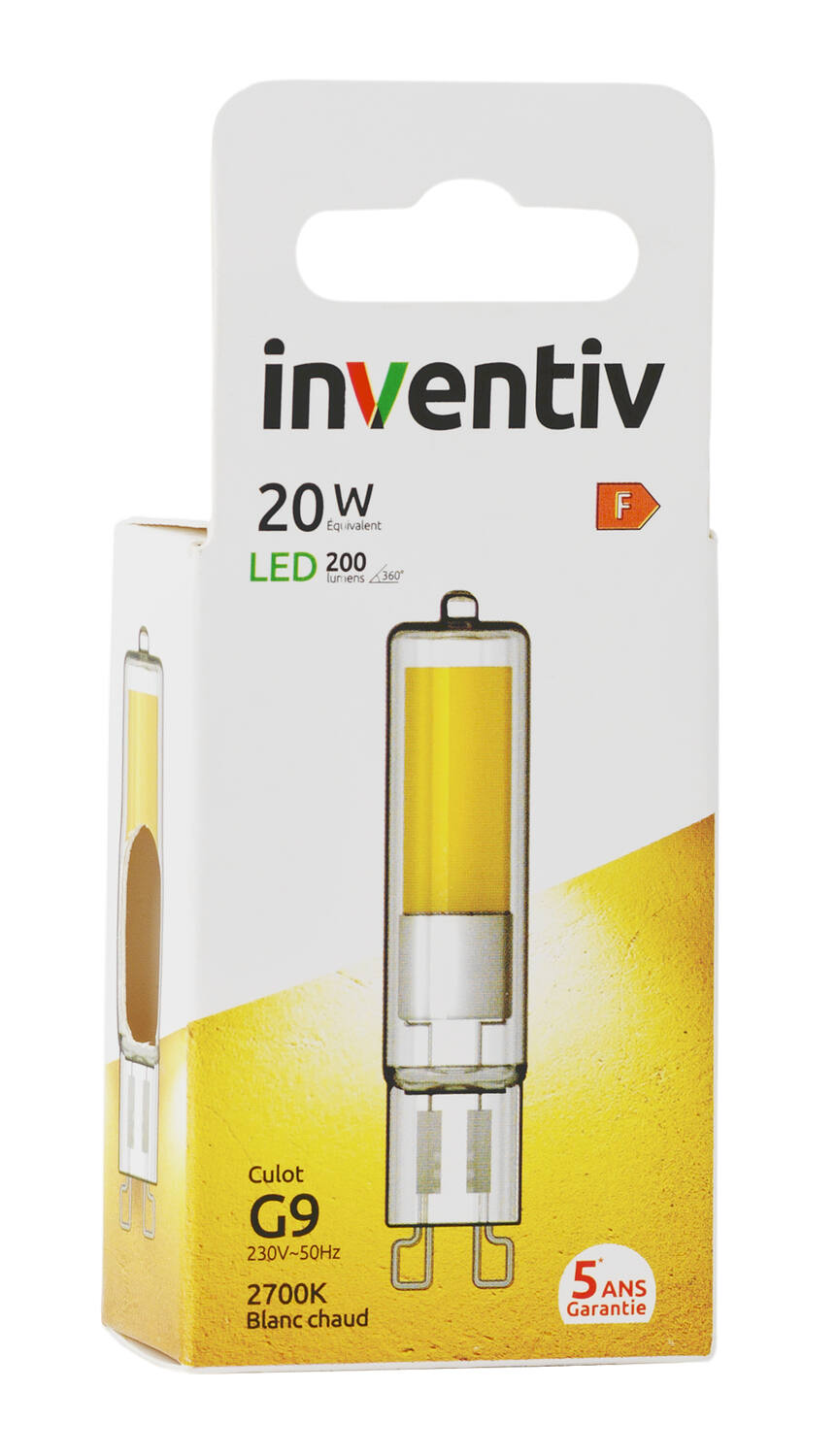 Ampoule Filament LED G9 200lm 20W 2700K - INVENTIV