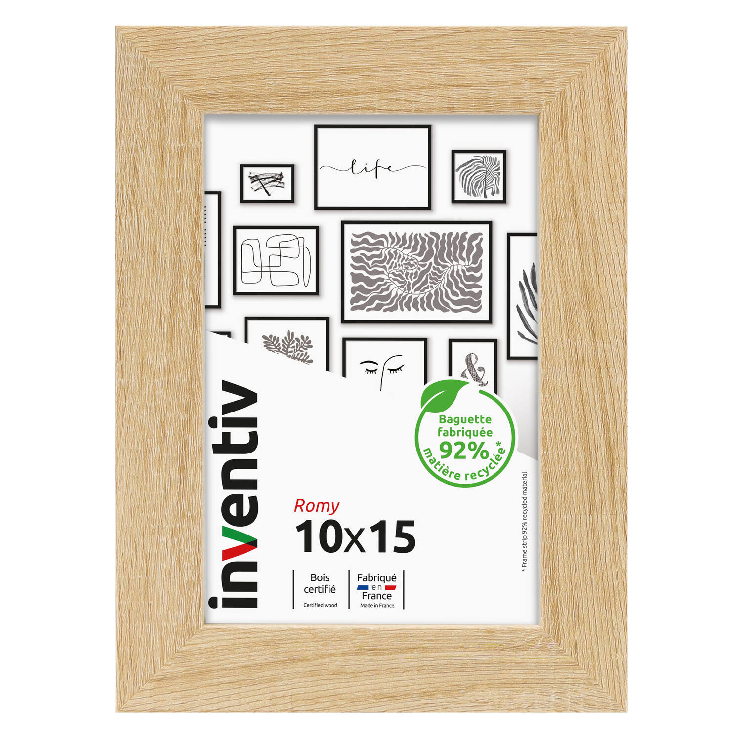 Cadre photo Romy 10 x 15 cm bois - INVENTIV