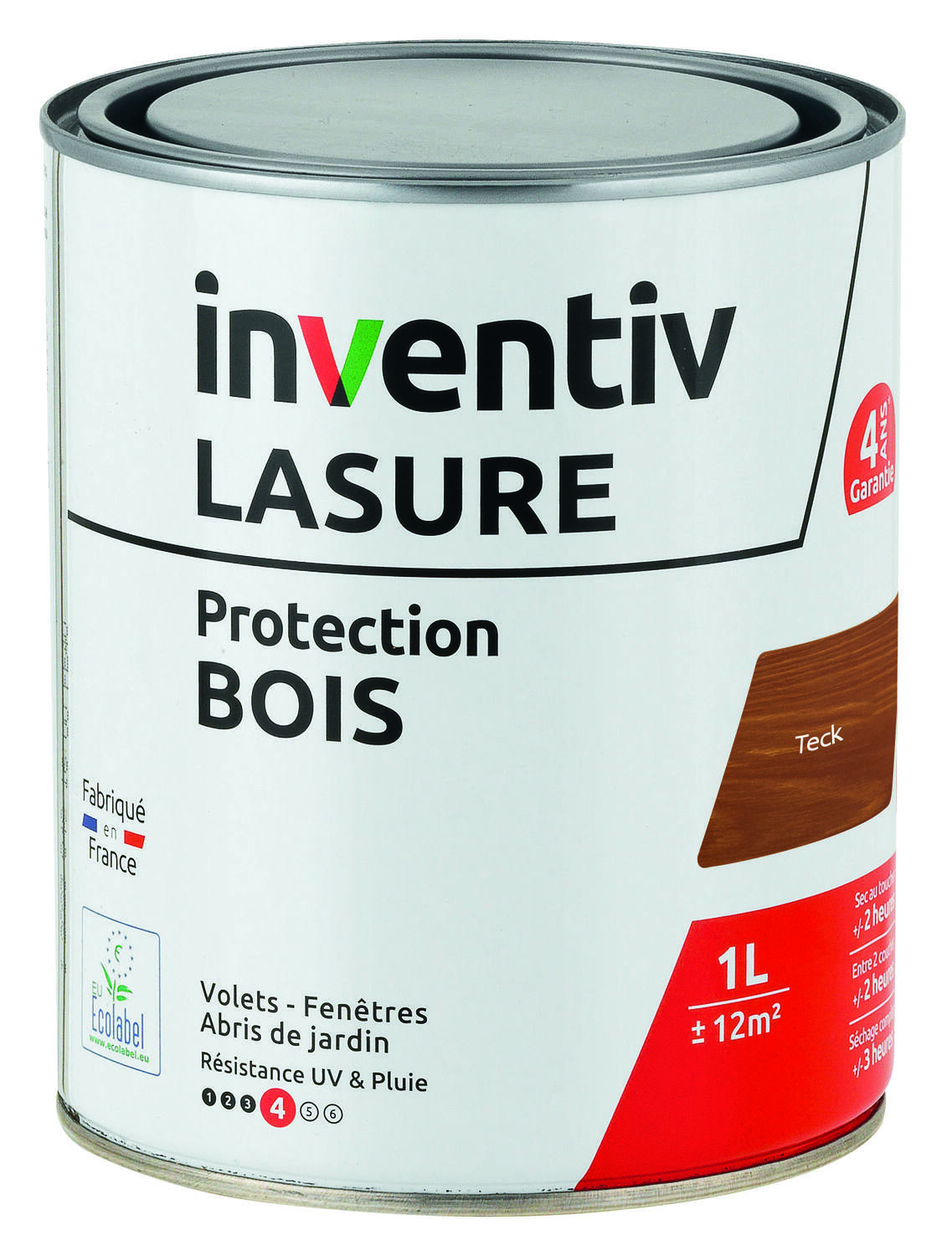 Lasure 4 ans Teck 1L - INVENTIV