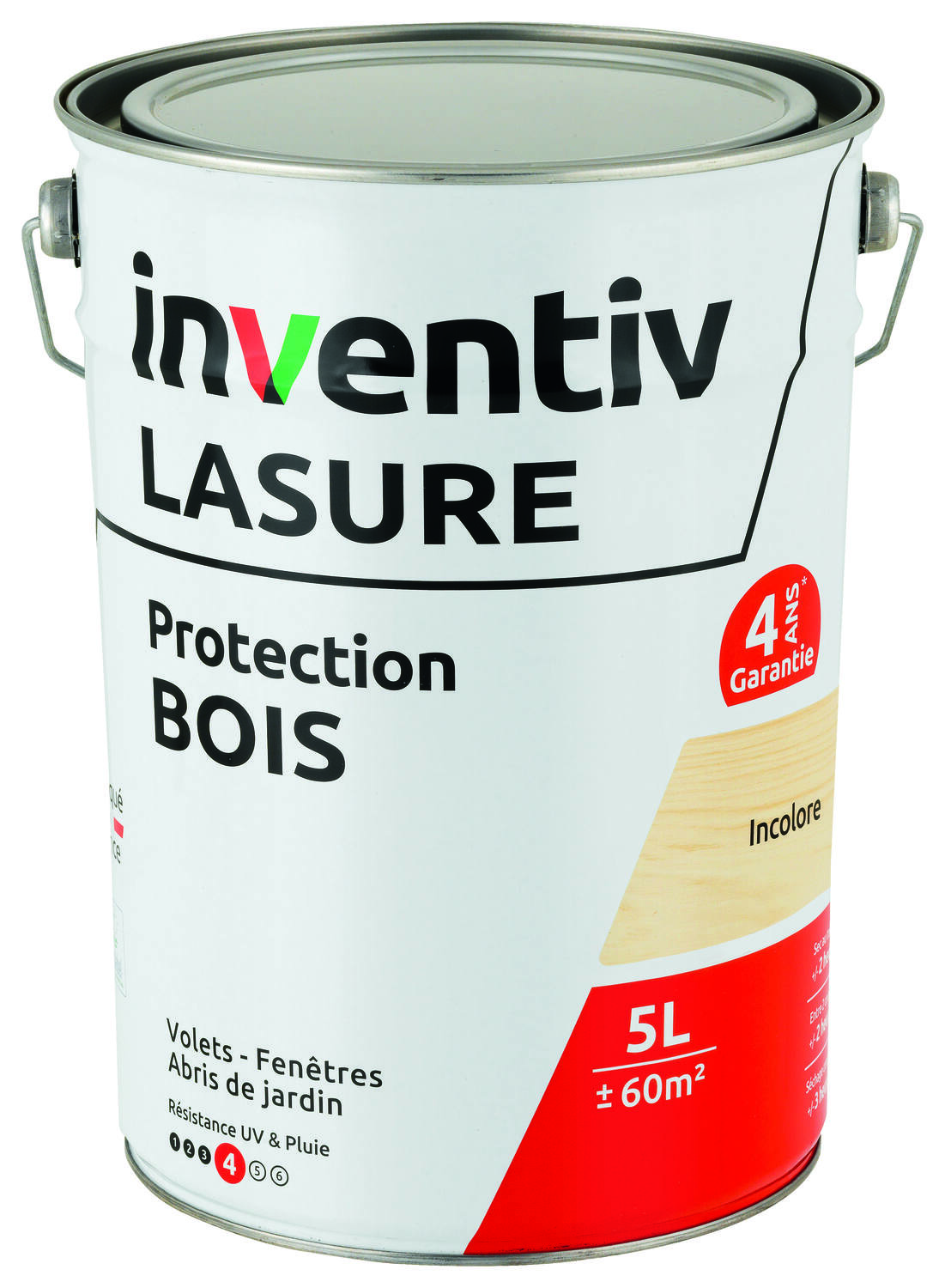 Lasure 4 ans Incolore 5L - INVENTIV