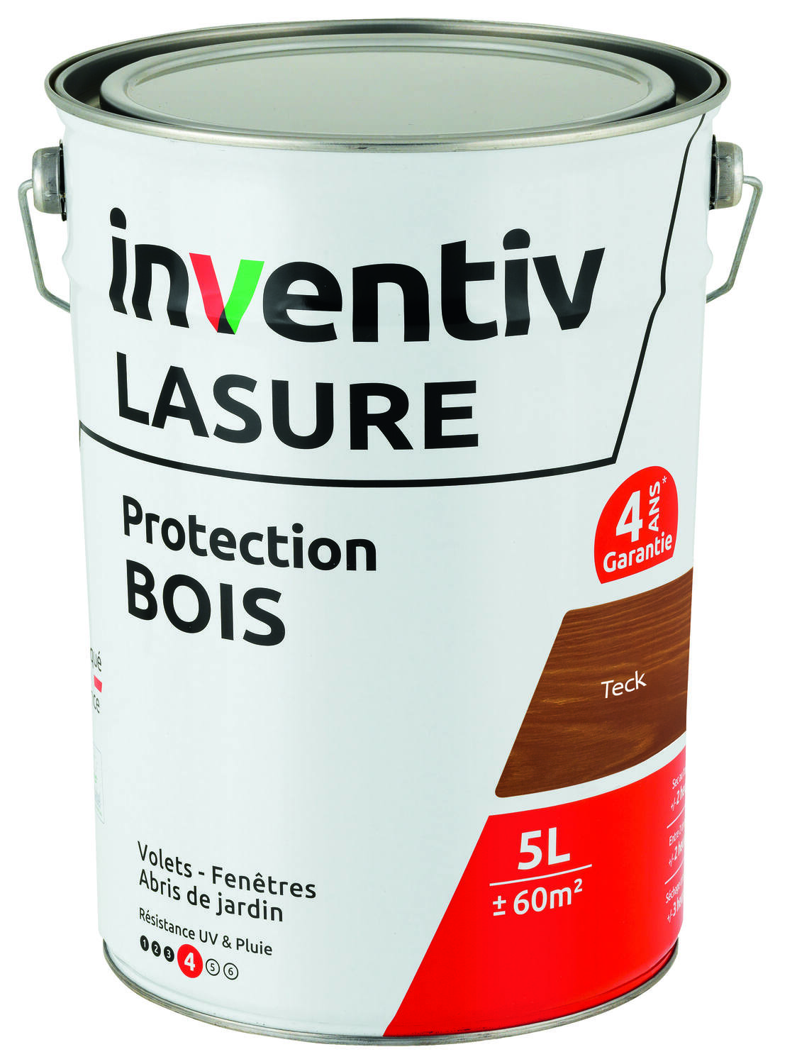 Lasure 4 ans Teck 5L - INVENTIV