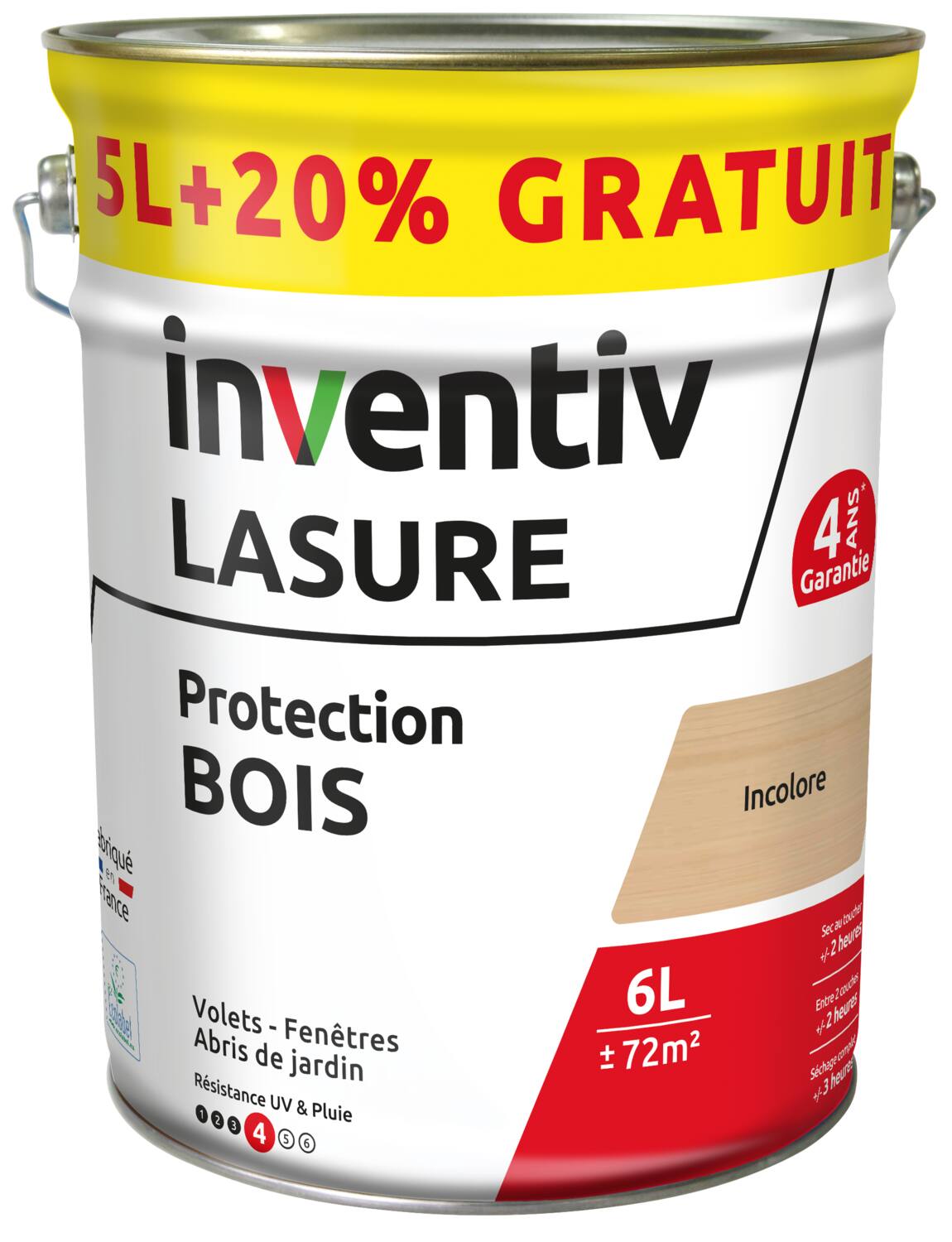 Lasure 4 ans Teck 5L+20% - INVENTIV