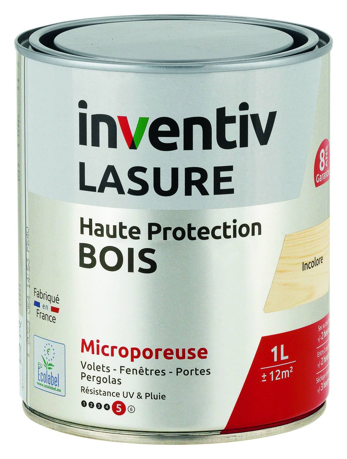 Lasure 8 ans incolore 1 L - INVENTIV