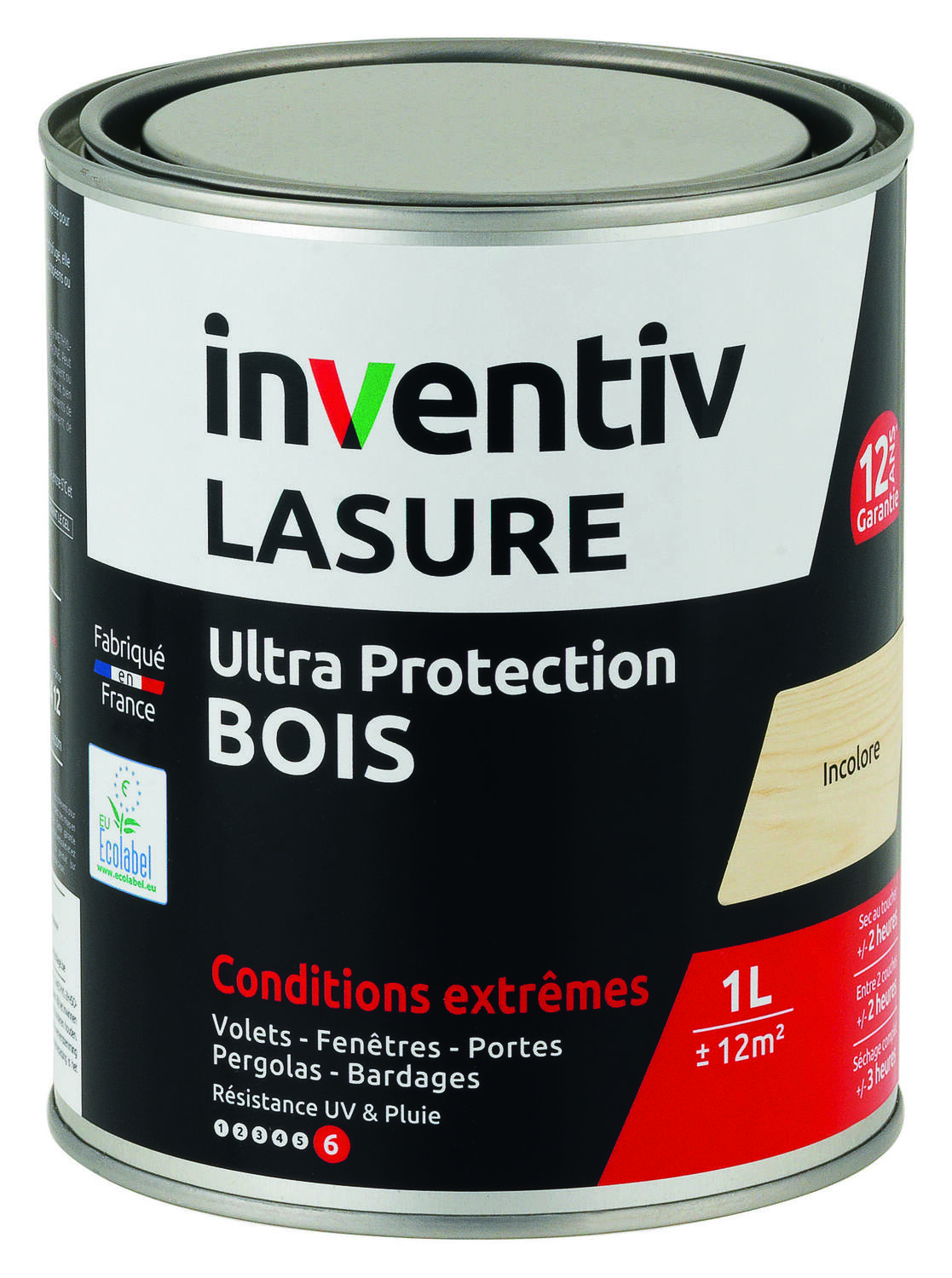 Lasure 12 ans incolore 1 L - INVENTIV