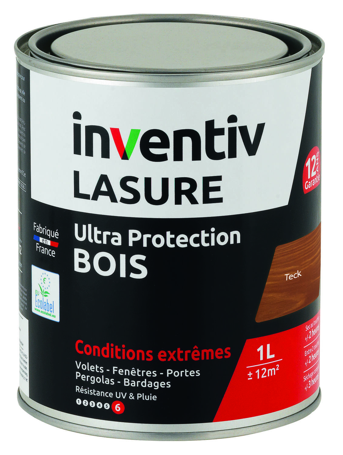 Lasure 12 ans Teck 1L - INVENTIV