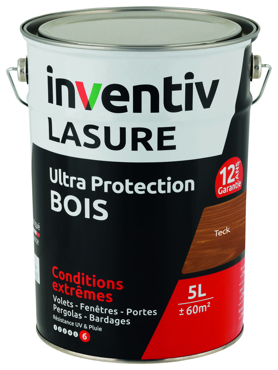 Lasure 12 ans Teck 5L - INVENTIV