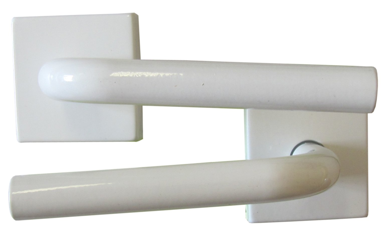 Poignées de porte sur rosaces blanc - B BEAUTY