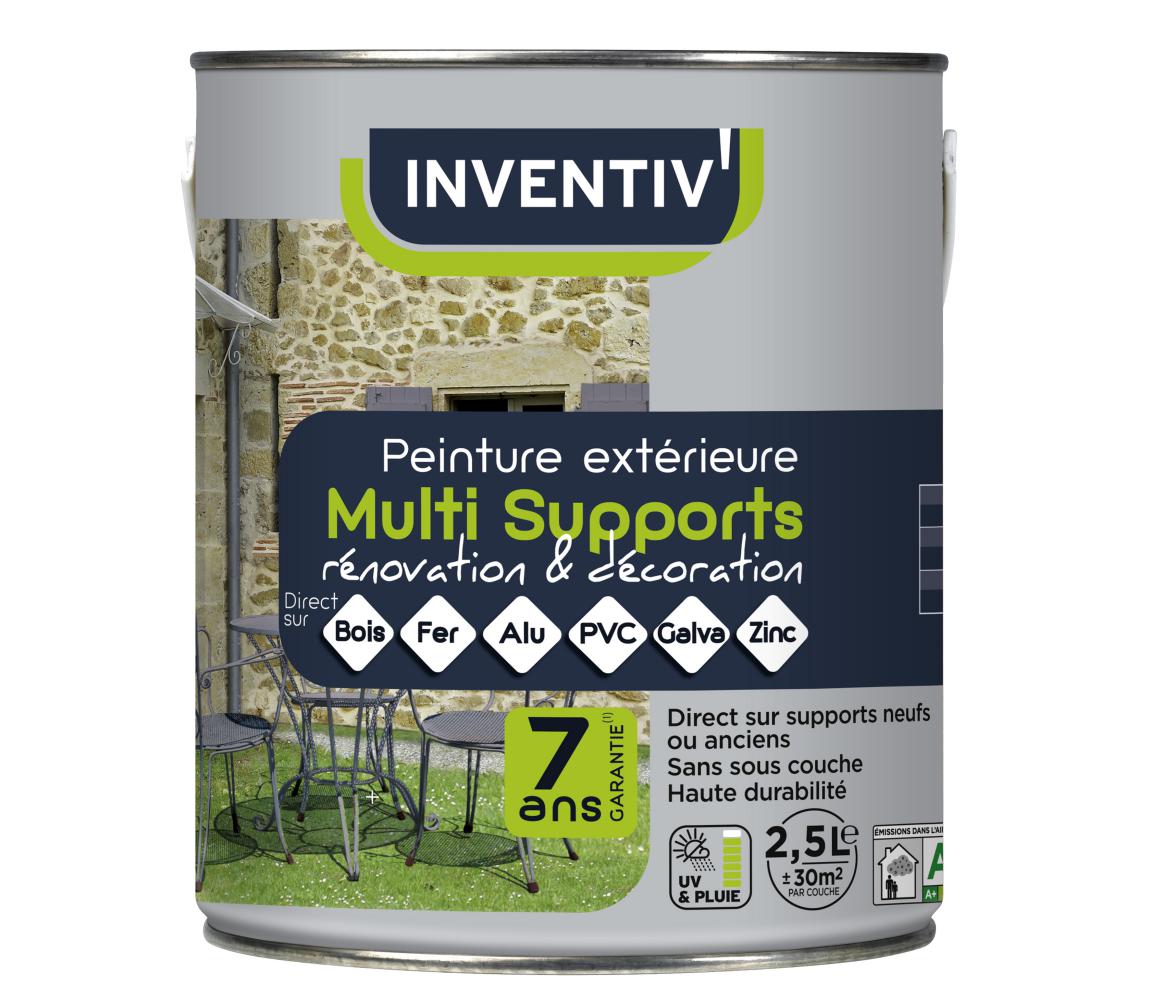 Peinture extérieure multisupport 2,5L Blanc Brillant - INVENTIV