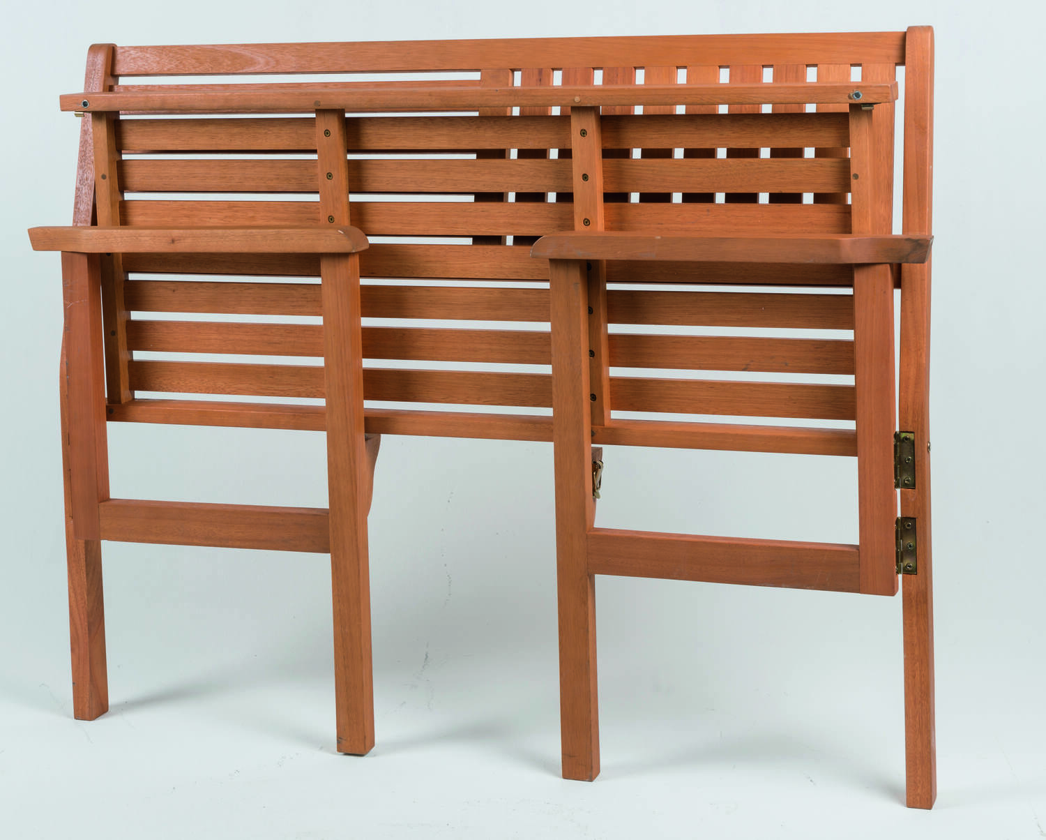 Banc de jardin pliable eucalyptus Léo 116x55,8x89cm - INVENTIV 