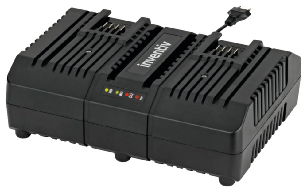 Chargeur de batterie double 20V 4A - INVENTIV