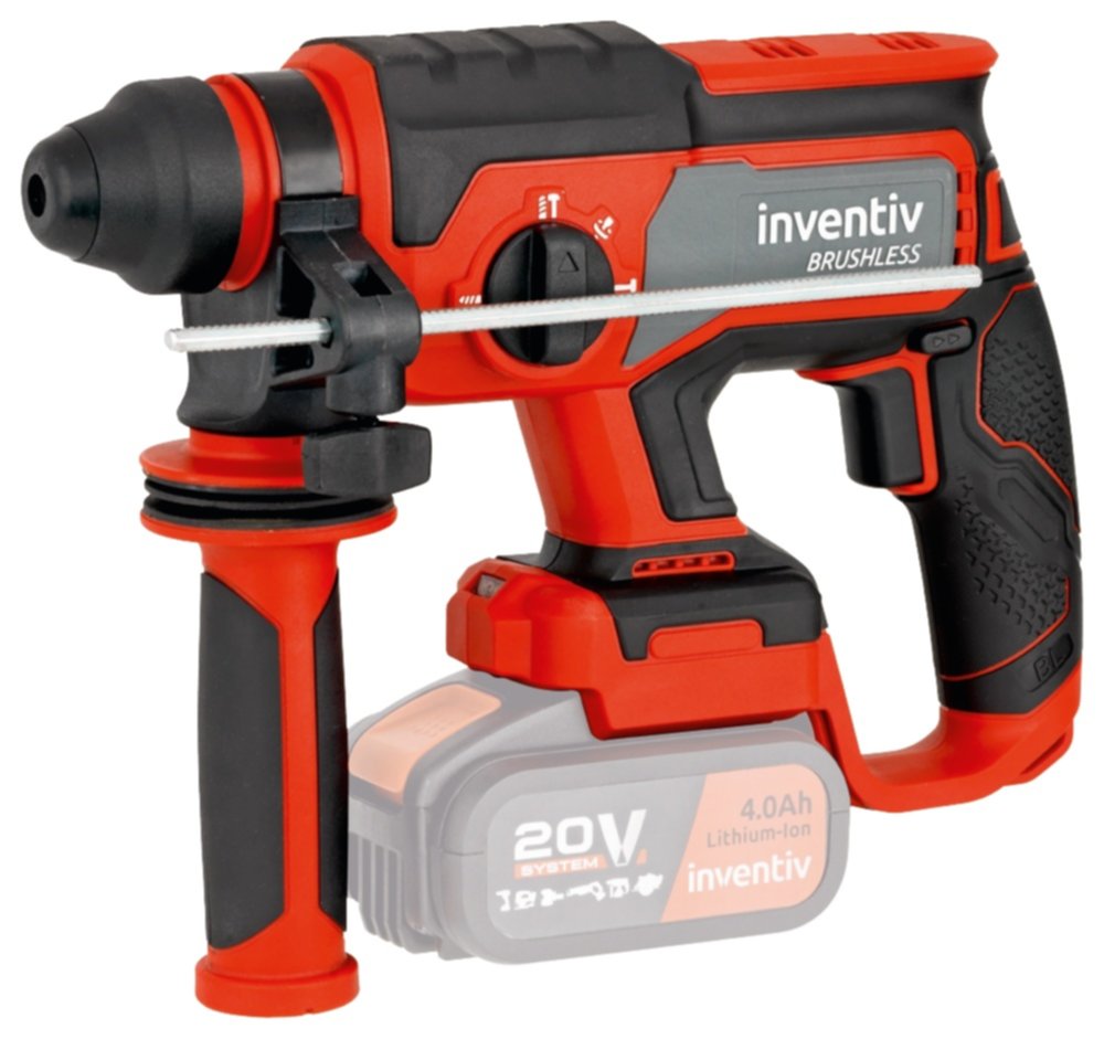Perforateur sans fil brushless 2 Joules 20V (sans batterie) - INVENTIV