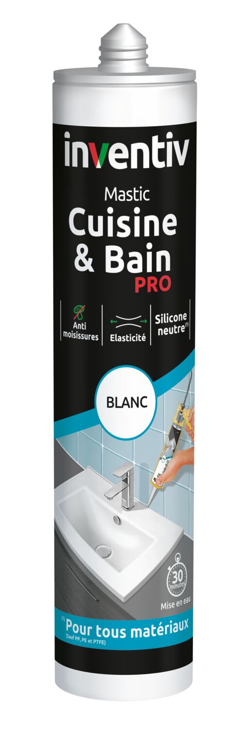 Mastic Cuisine & Bain Pro Blanc 300ml - INVENTIV