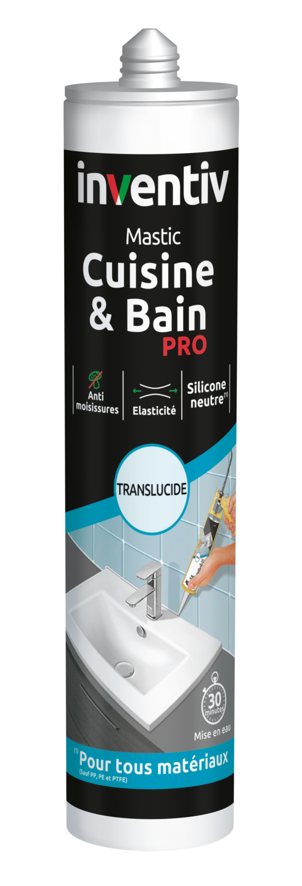 Mastic Cuisine & Bain Pro transparent 300 mL - INVENTIV