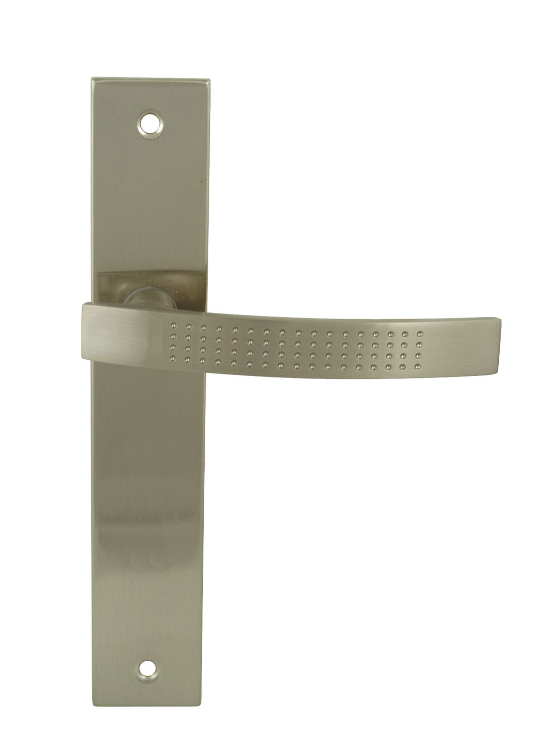 2 poignées de porte Mael entraxe 195 sans trou alu/acier nickel mat - INVENTIV