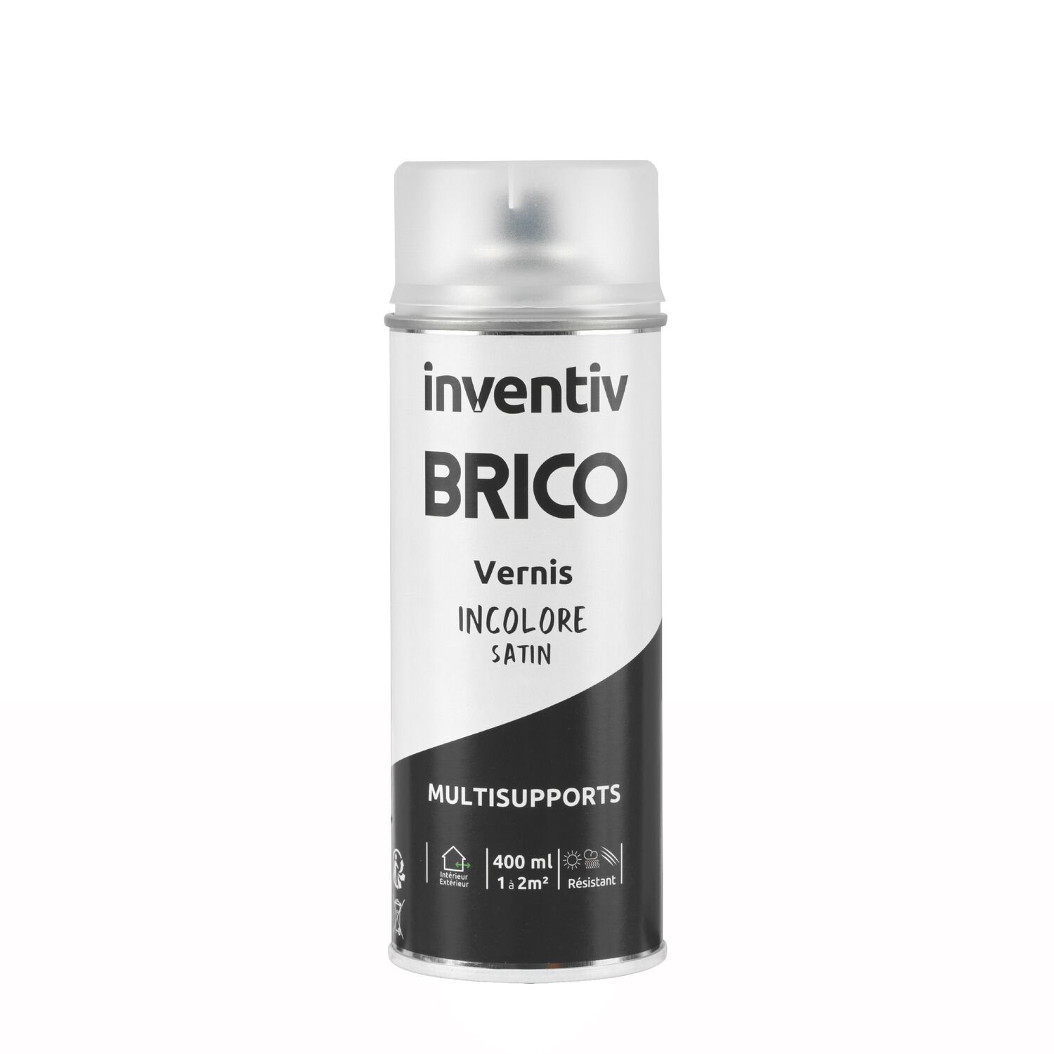 Vernis aérosol Multisupports incolore satin 400ml - INVENTIV