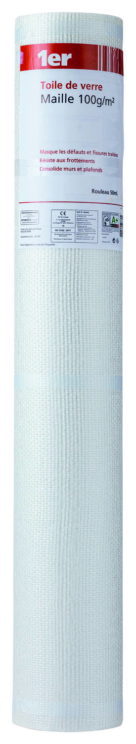 Toile de Verre Maille 100gr/m² 50m - INVENTIV