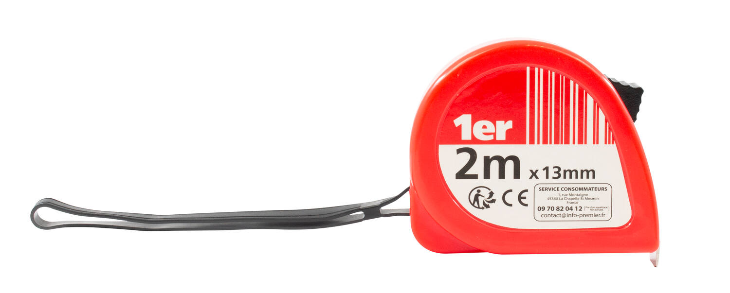 Mètre ruban 2 m x 13 mm - INVENTIV