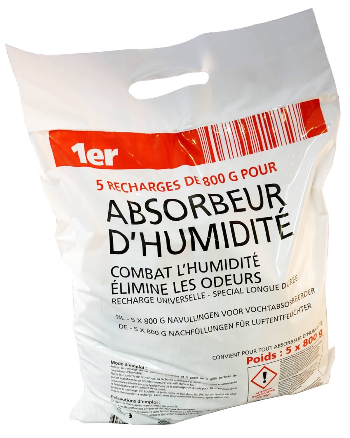 Pack de 5 recharges sous gaine de 800gr neutre - 1ER