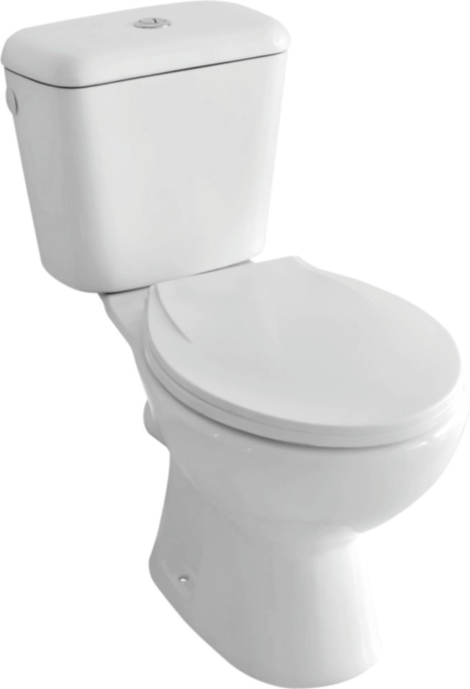 WC céramique à poser Cléo 3/6L blanc + abattant - 1ER