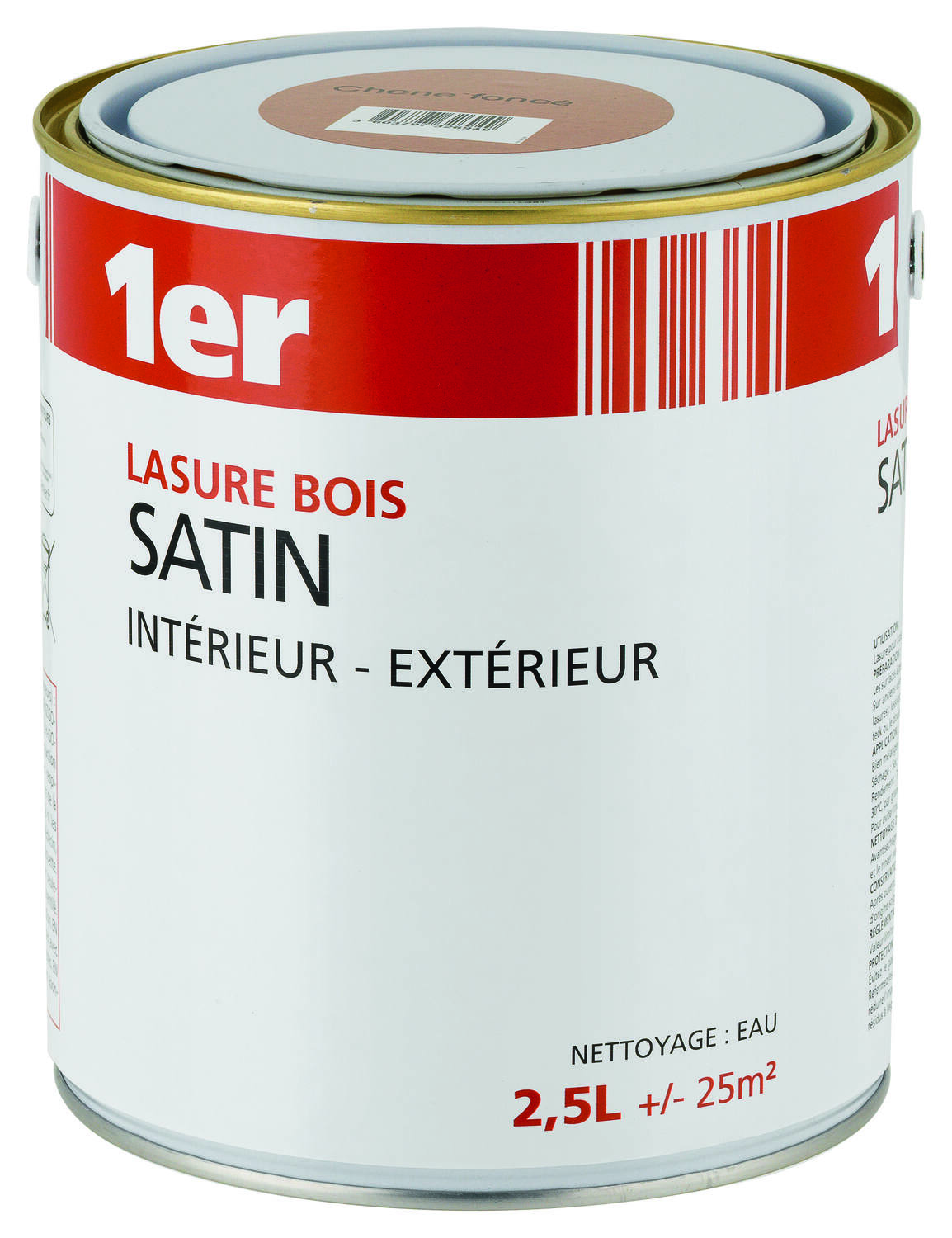 Lasure bois satin chêne foncé 2,5L - 1ER