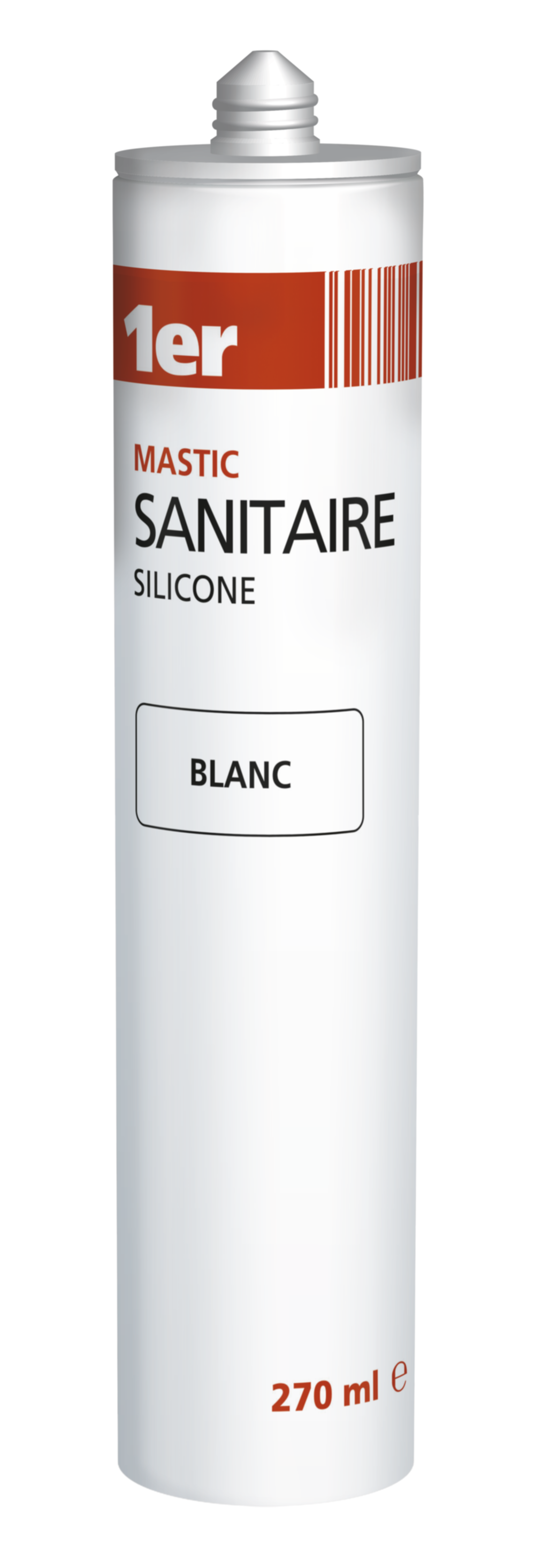 Mastic sanitaire silicone blanc 270 mL - 1ER
