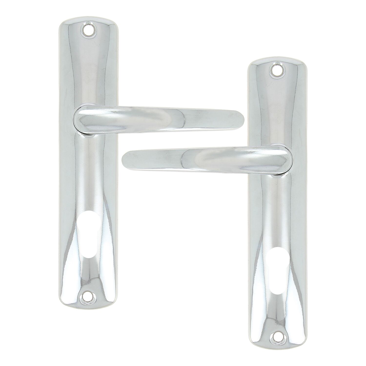 Poignée de porte à cylindre Enzio zamak chromé entraxe 165mm - 1ER