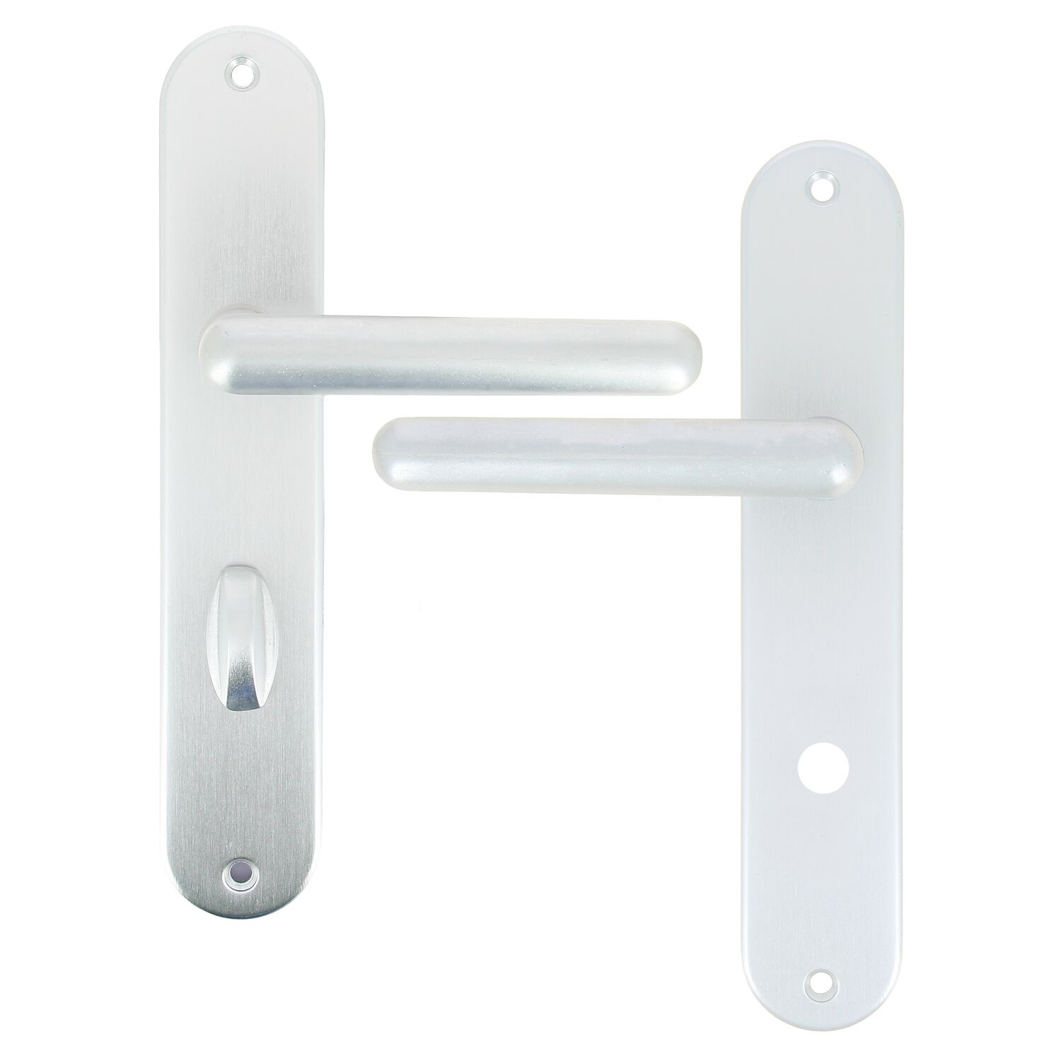 Poignées porte intérieure Thonon argent entraxe 195 condamnation - 1ER