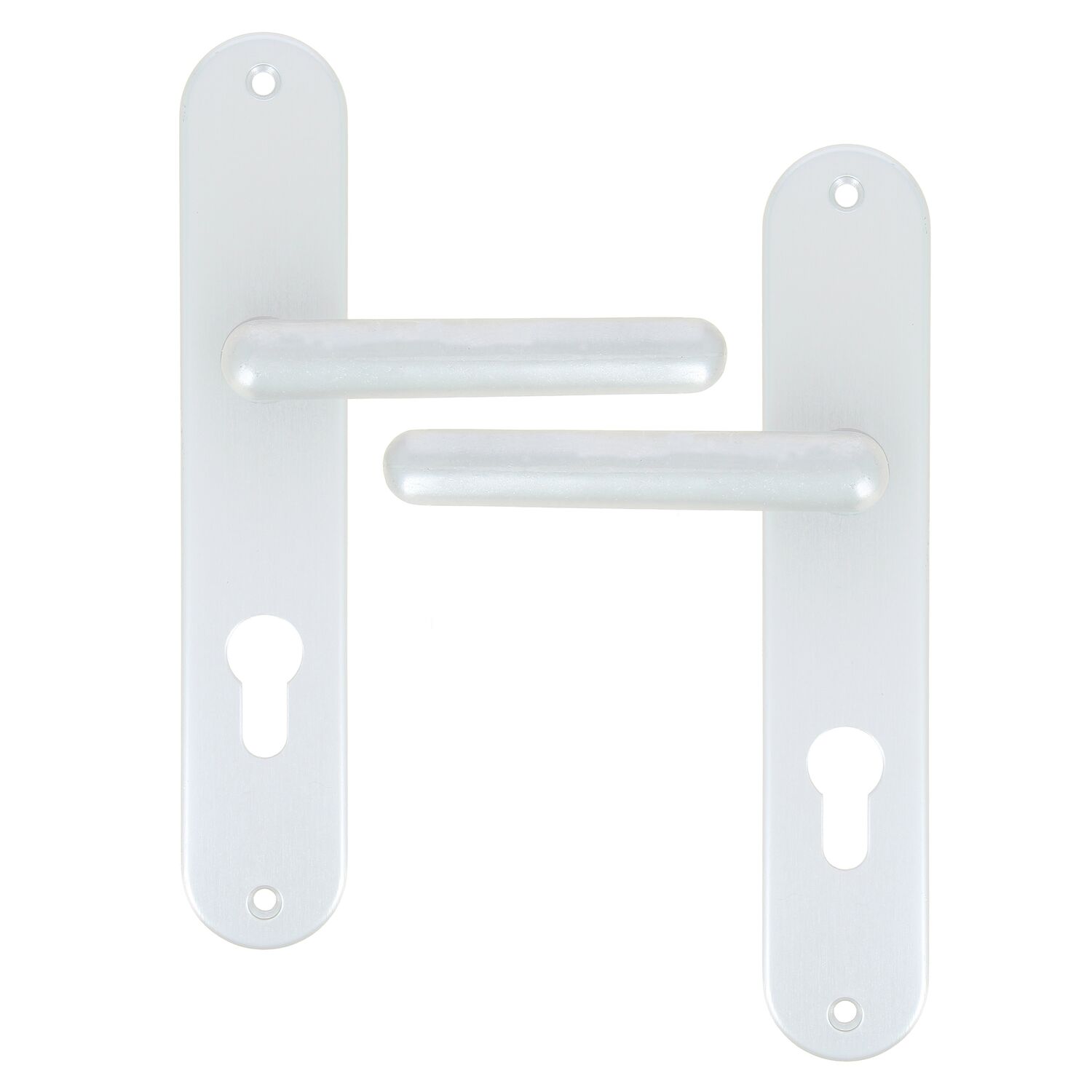 Poignées porte intérieure Thonon argent entraxe 195 cylindre - 1ER