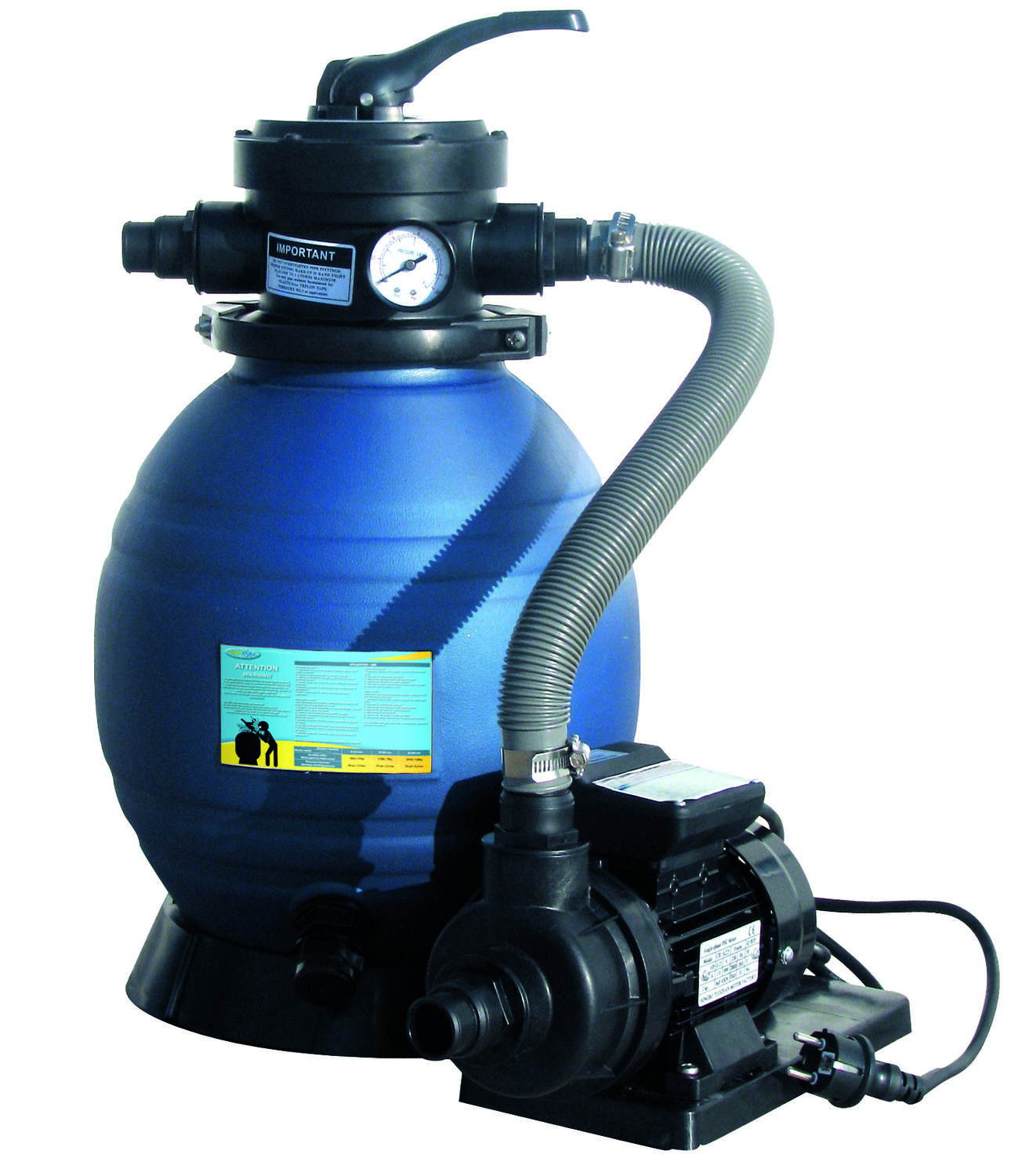 Filtration à sable piscine jusqu'à 16m³ 4m³/h - SUNBAY