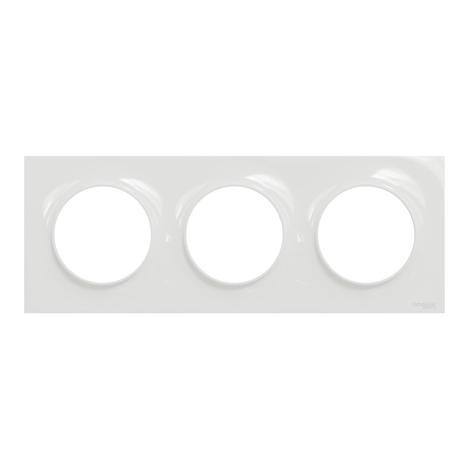 Plaque triple Odace Styl blanc - SCHNEIDER ELECTRIC