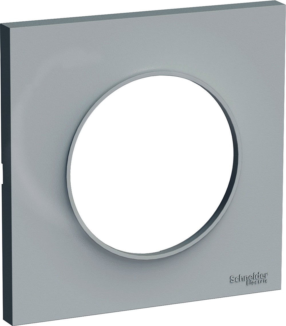Plaque 1 poste gris - Odace Styl - SCHNEIDER ELECTRIC