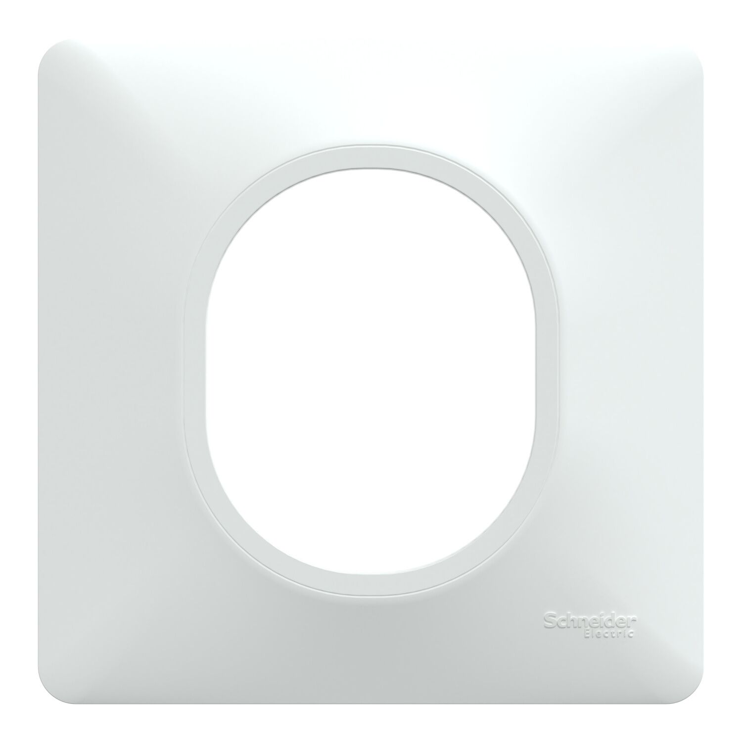 Plaque simple Ovalis blanc - SCHNEIDER ELECTRIC